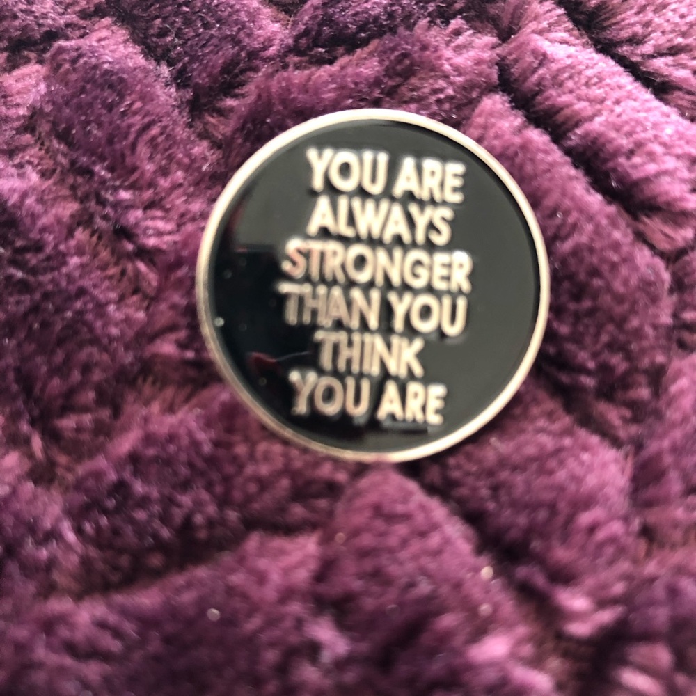 Inspirational Black and Silver Pin